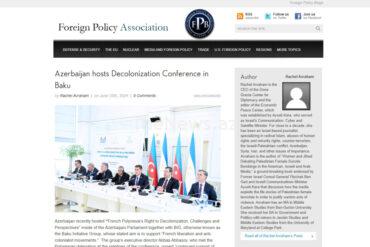 us-foreign-policy-association:-azerbaijan-hosts-decolonization-conference-in-baku-–-azertac-news