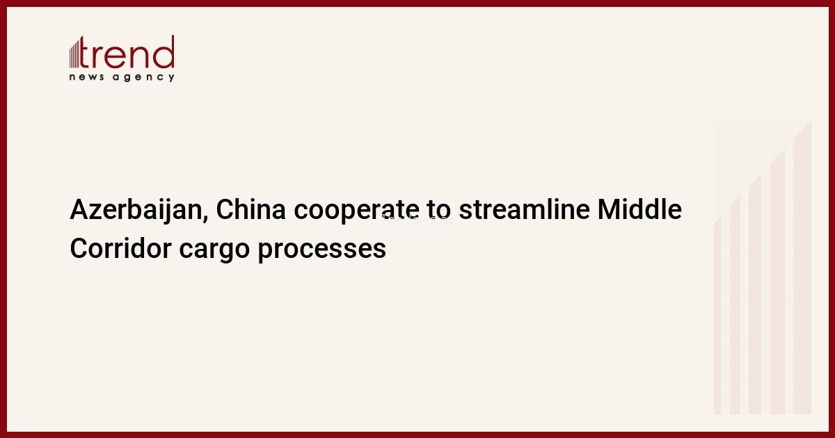 azerbaijan,-china-cooperate-to-streamline-middle-corridor-cargo-processes-–-trend-news-agency